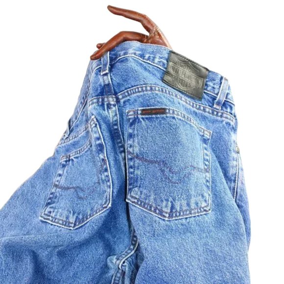 Harley-Davidson Vintage Old School Biker Blue Fade Bootcut Jeans, Size 3… - Picture 4 of 8